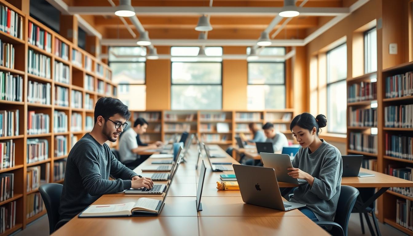 Contemporary university campus for students