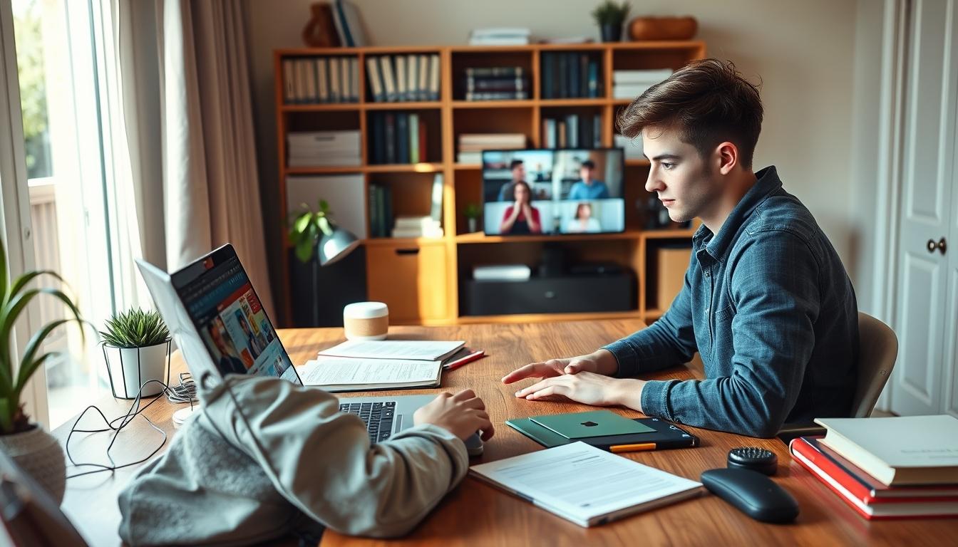 Digital learning platform with online study materials